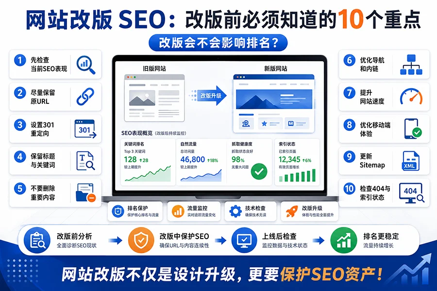 网站改版 SEO